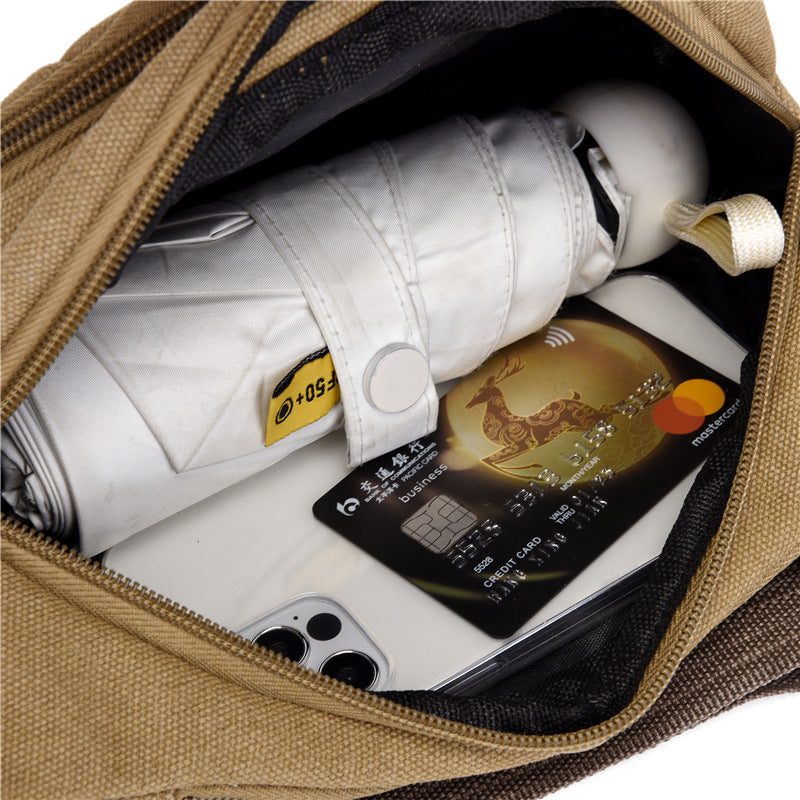 Women's & Men's & Canvas Multifunctional Mobile Construction Site Men's Waist Packs