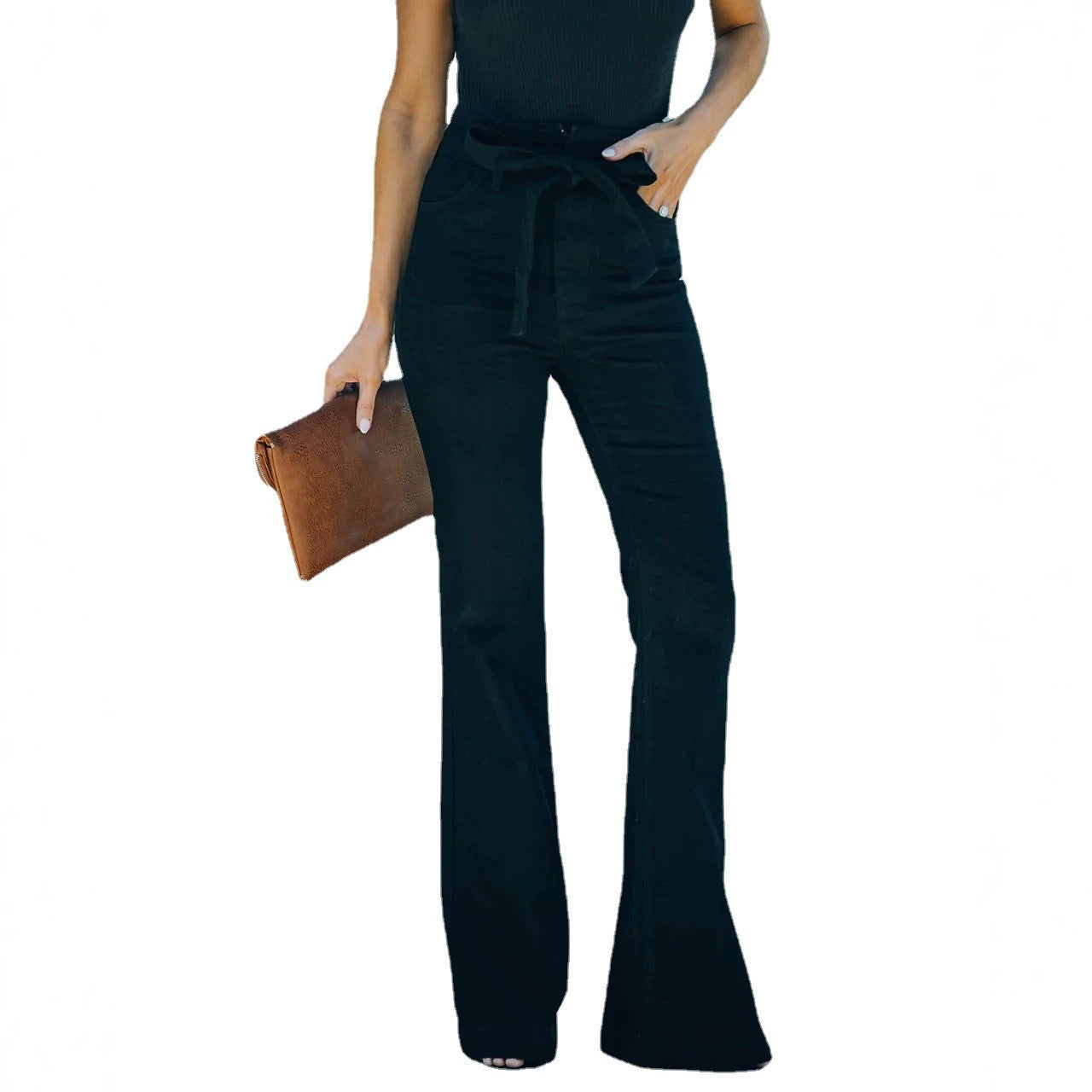 Women's Stretch Slim Fit Tied Skinny Denim Women's Jeans
