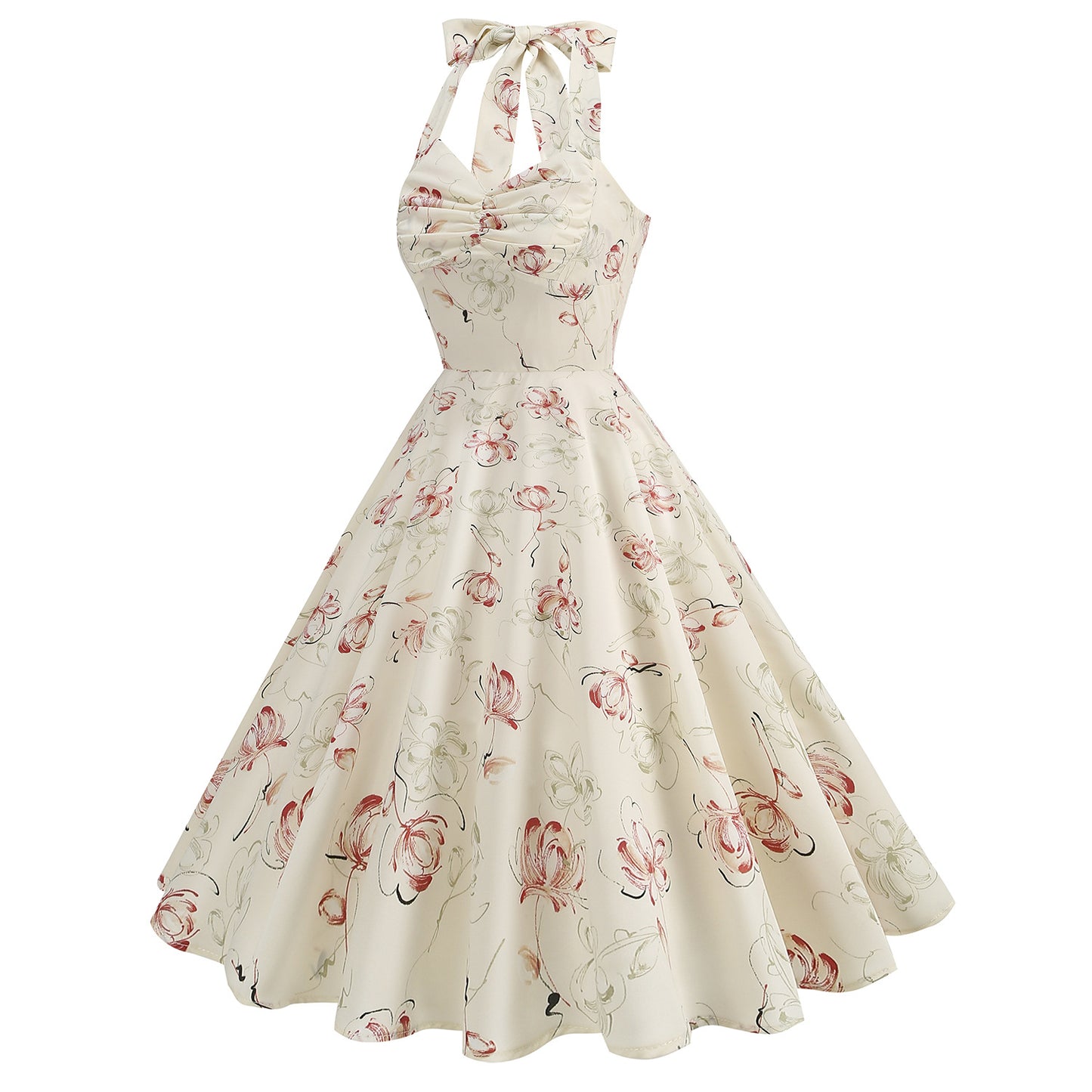 Women's Halter Large Swing Temperament Dress Beach Dresses