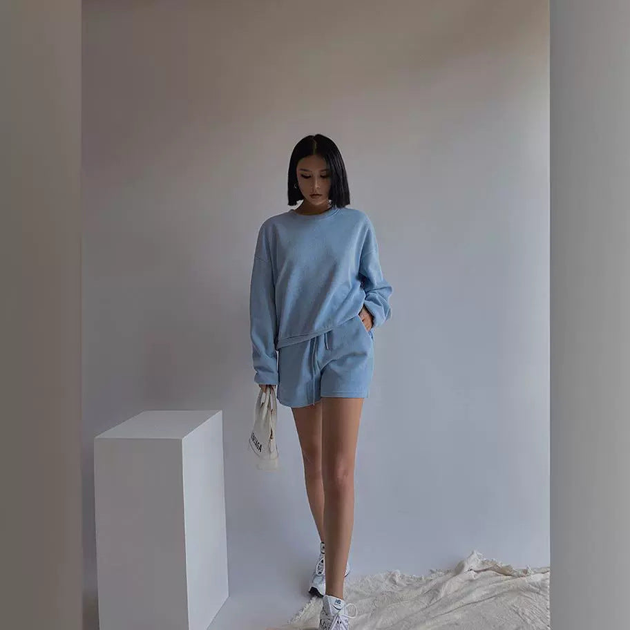 Two-piece Set Long Sleeve Solid Color Fashion Casual Suit