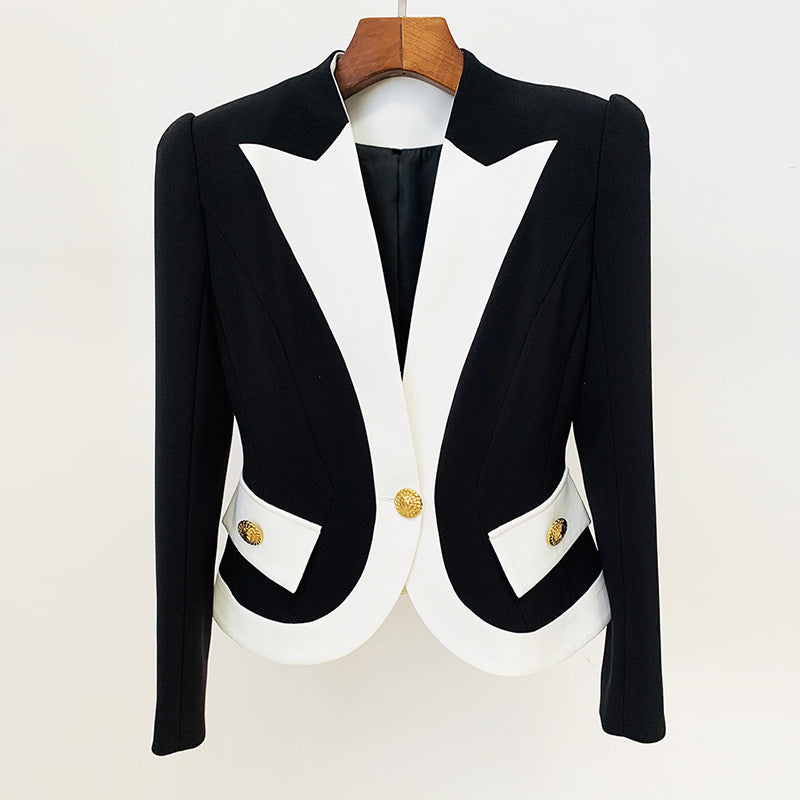 Fashion Contrast Color Slim Fit One Suits