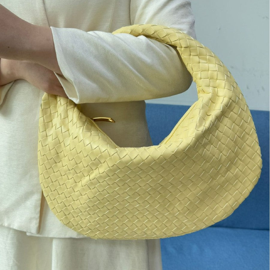 Women's Denim Woven Fashion Portable Horn Bags