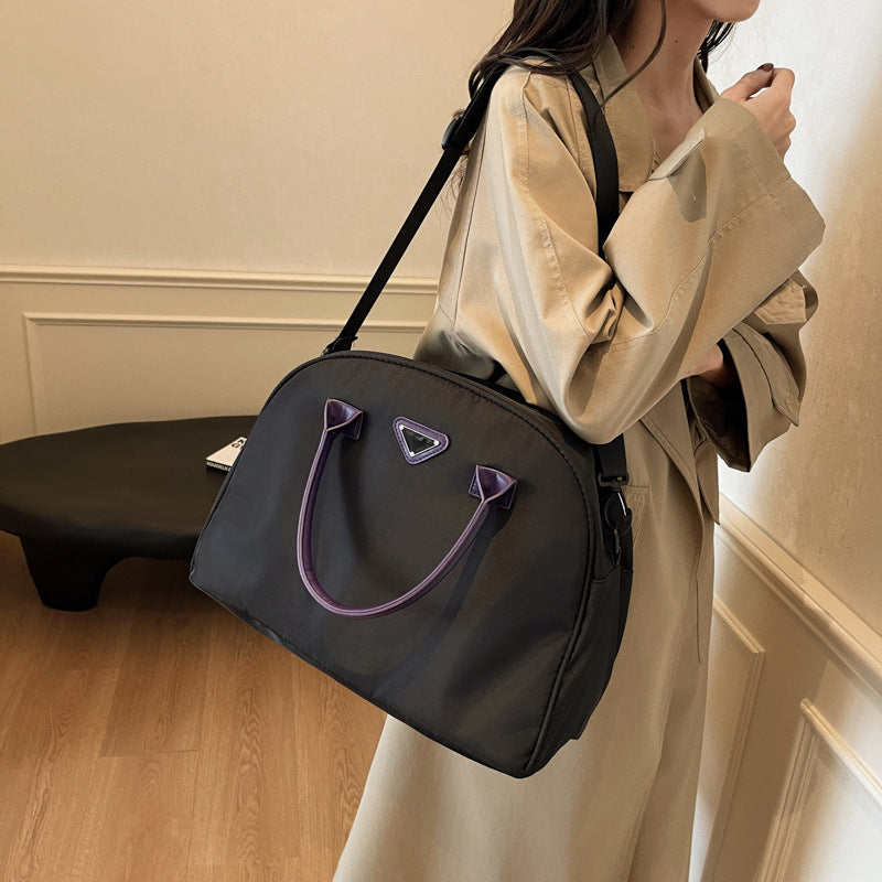 Women's Soft Leather Retro Bowling Portable Bags