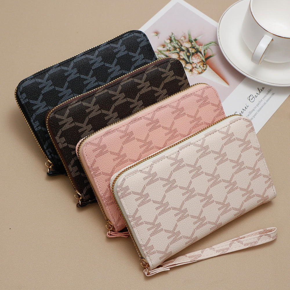 Women's Printed Commute Large Capacity Zipper Artistic Ladies Wallets