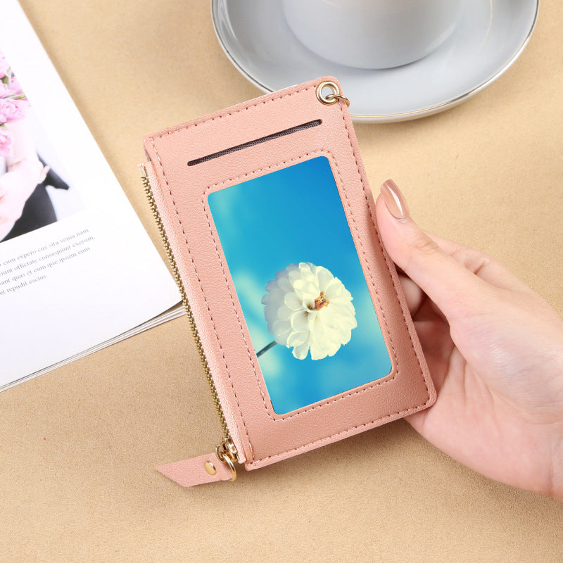 Korean Zip Candy Color Bus Bank Card Holder