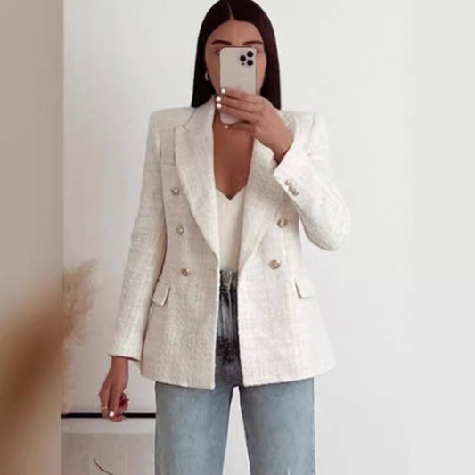 Attractive Autumn Double Breasted Urban Casual Blazers