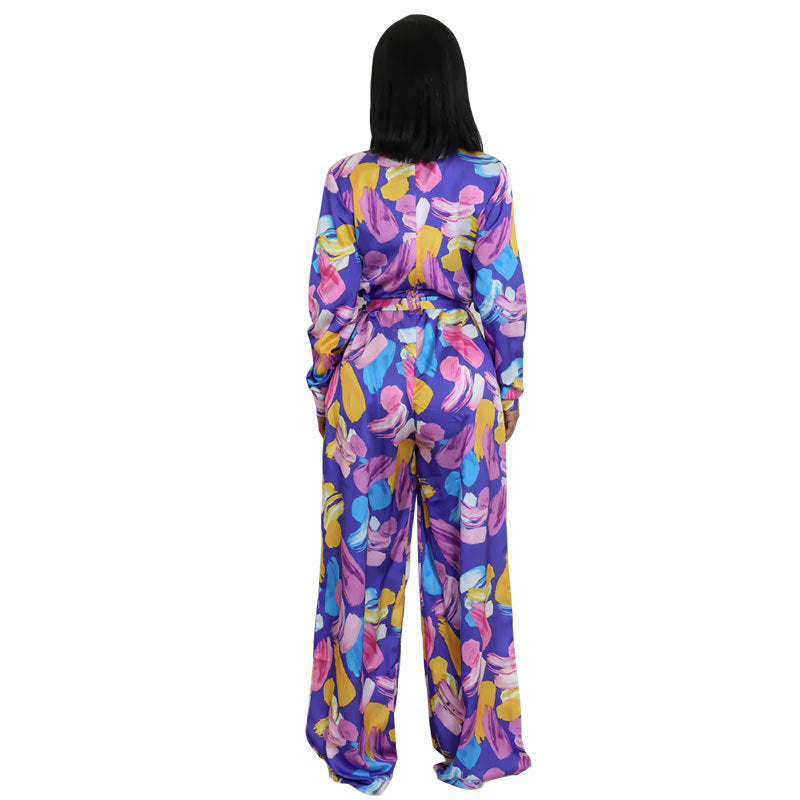 Women's High-waisted Trousers Casual Wide Leg Fashion Women's Jumpsuit/clothing