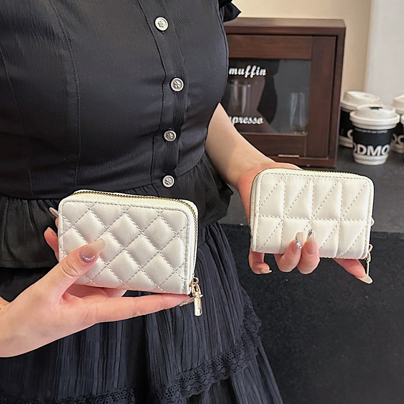 Lambskin Expanding Multiple Slots Swiping Bank Card Holder