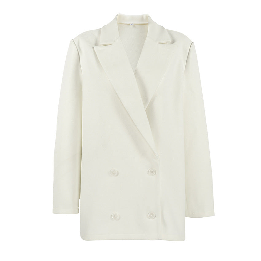 Women's Casual White Small High-grade Beige Niche Suits