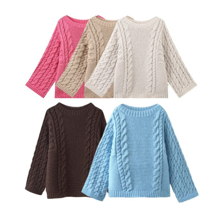 Women's Pretty Flared Sleeves Knitted Loose Sweaters