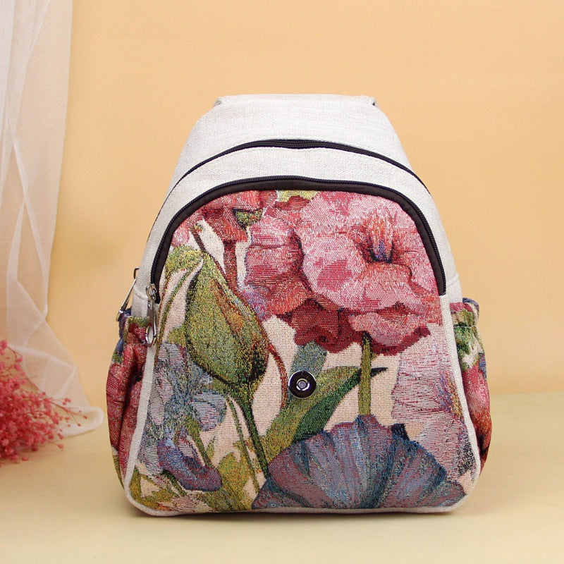 New Cute Rabbit Woven Portable Adult Backpacks