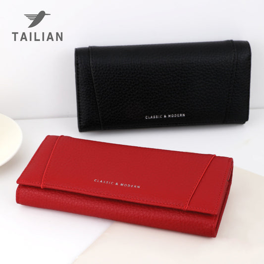 Women's Retro Lychee Pattern Storage Long Stylish Ladies Wallets