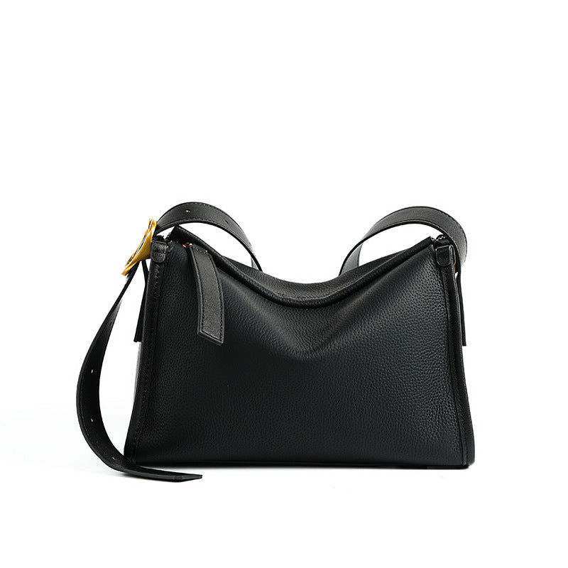 Women's Genuine Leather High-grade Pillow First Layer Cowhide Large Crossbody Bags