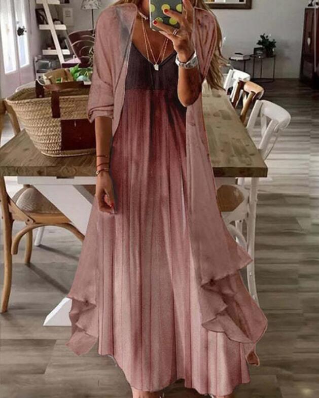 Women's Summer Print Holiday Suspender Dress Indian Style Dresses
