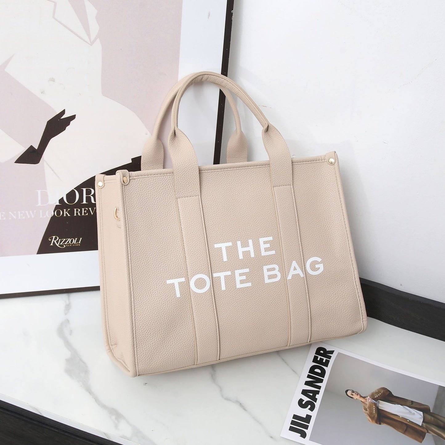 Retro Alphabet Large Capacity Commuter Niche Tote Bags