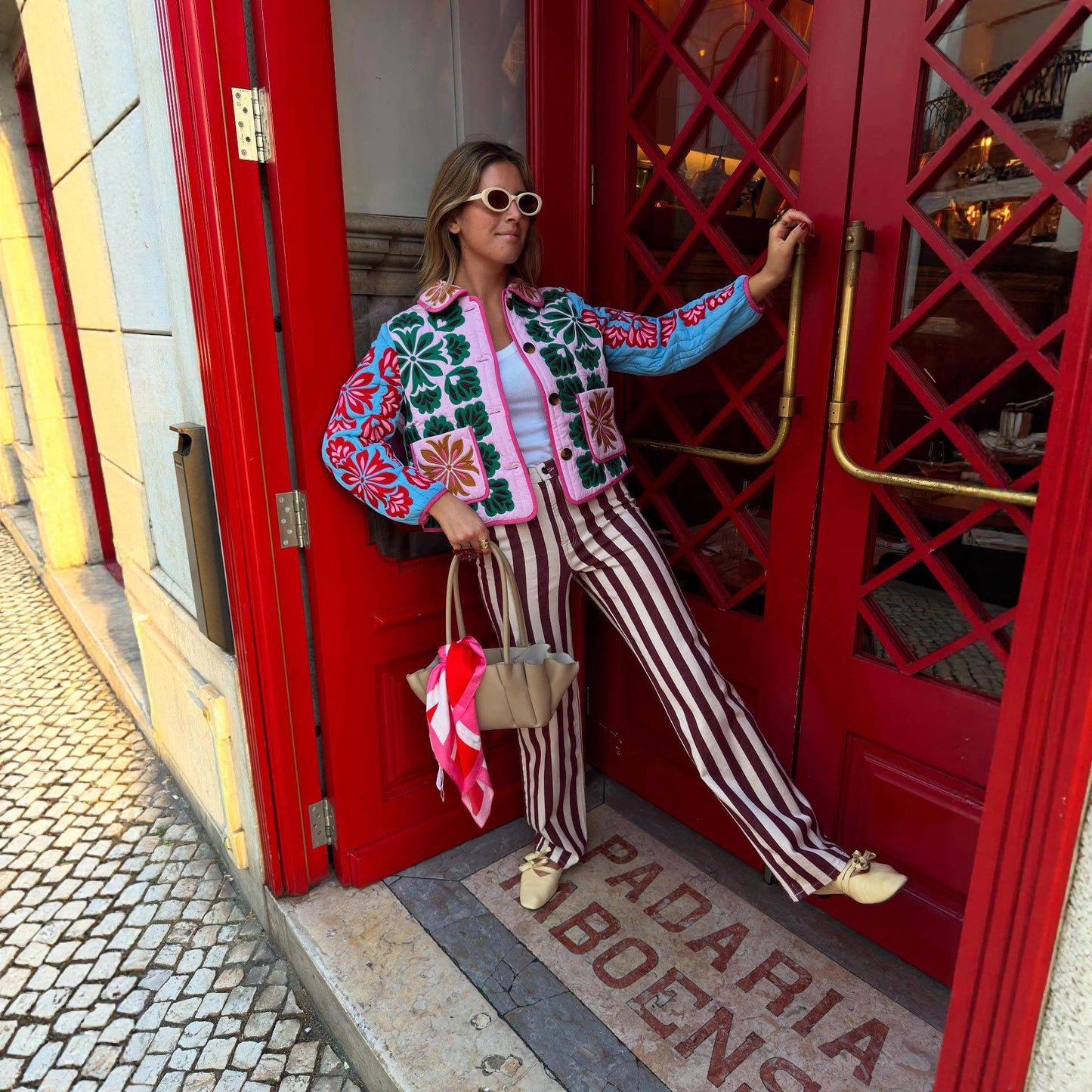 Women's Cotton Fashion Personality Lapel Printing Coats