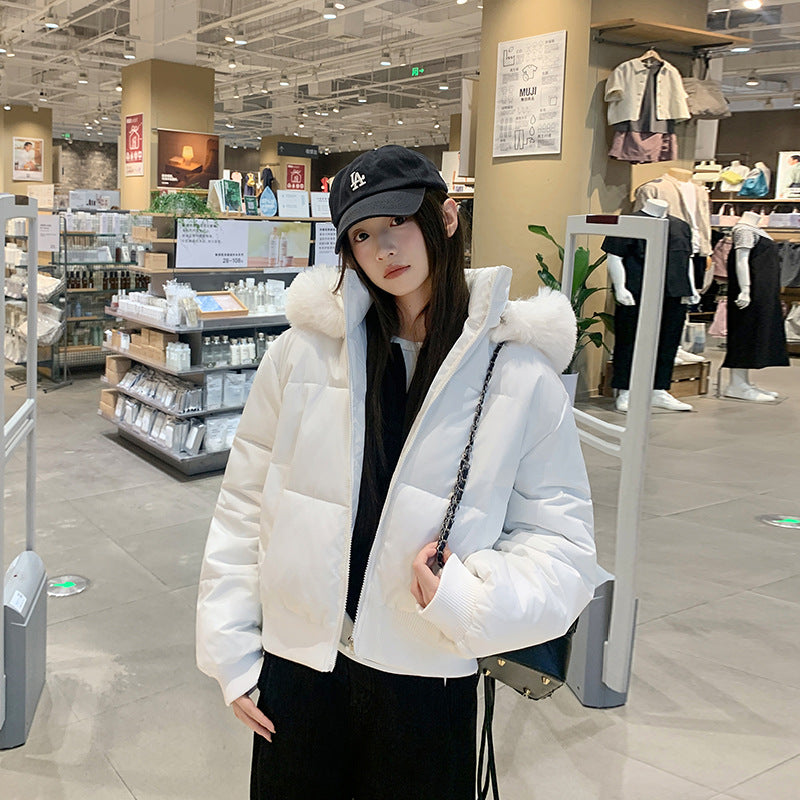 Women's Hooded Fur Collar Clothes For Winter Coats