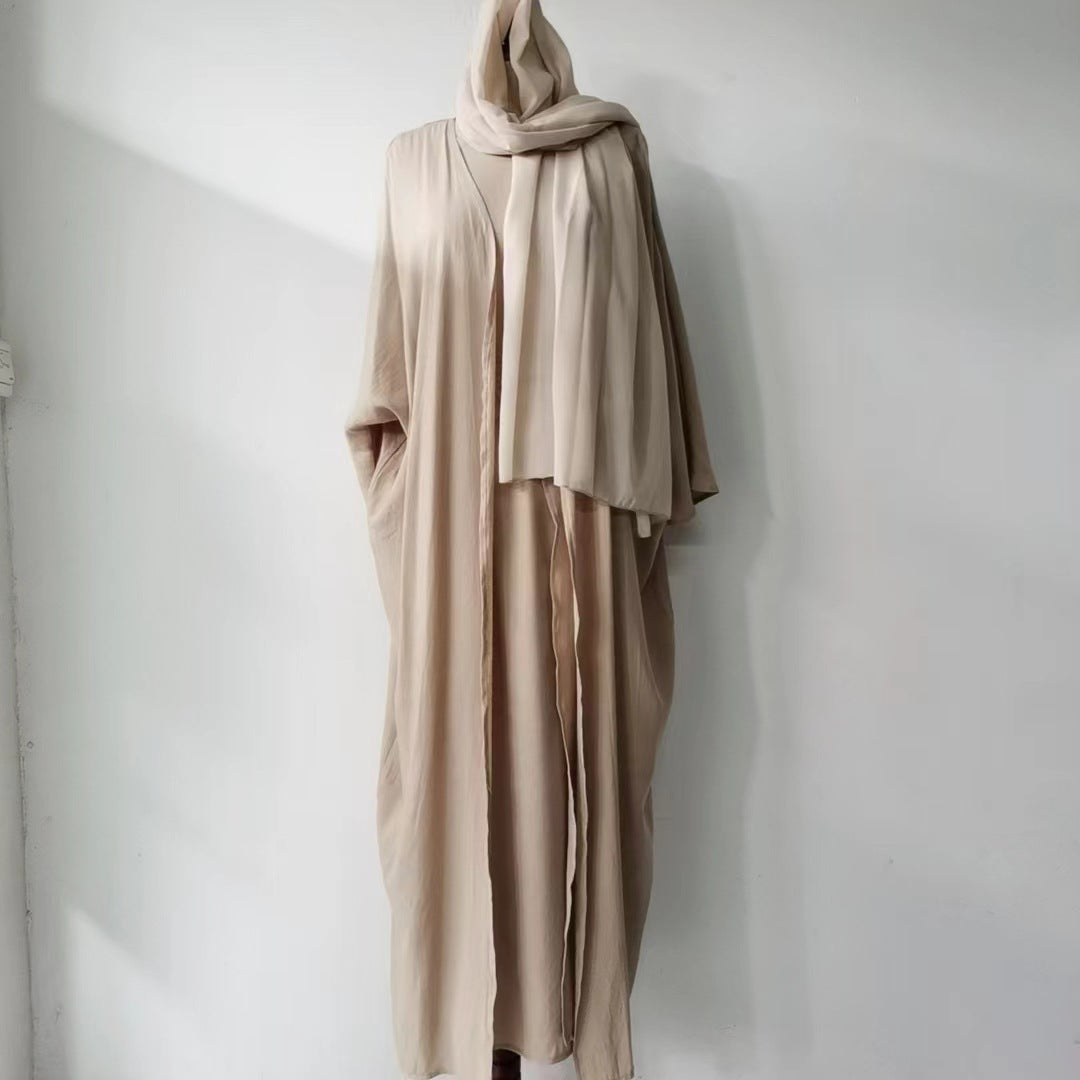 Graceful Elegant Solid Color Three-piece Robe Dresses