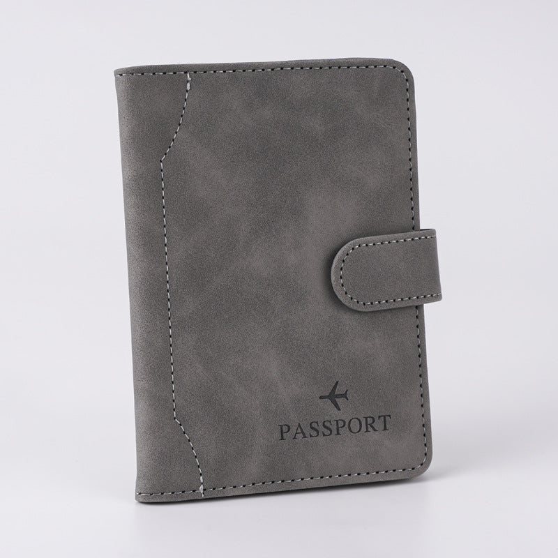 Passport Lightweight With Magnetic Snap Leather Id Package