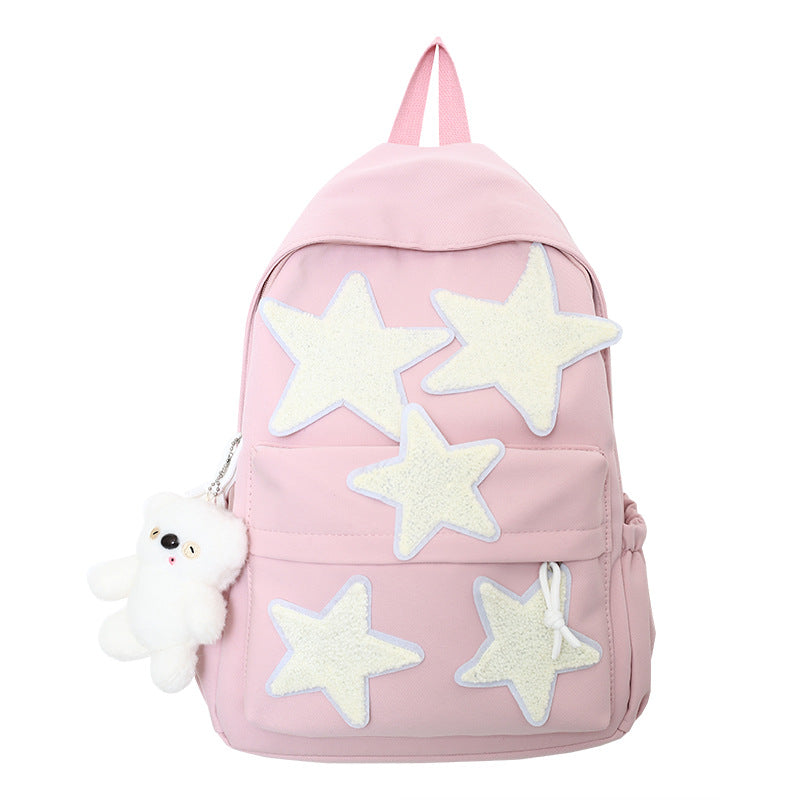 Cute Pentagram Korean Style Fashion Preppy Middle School Students' Schoolbags