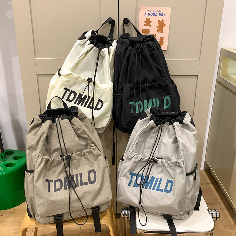 Women's & Men's & Lightweight Drawstring Hiking College Large Sports Backpacks