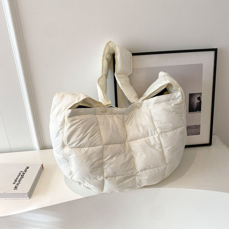 Style Fashion Down Cotton Large Capacity Female Winter Crossbody Bags