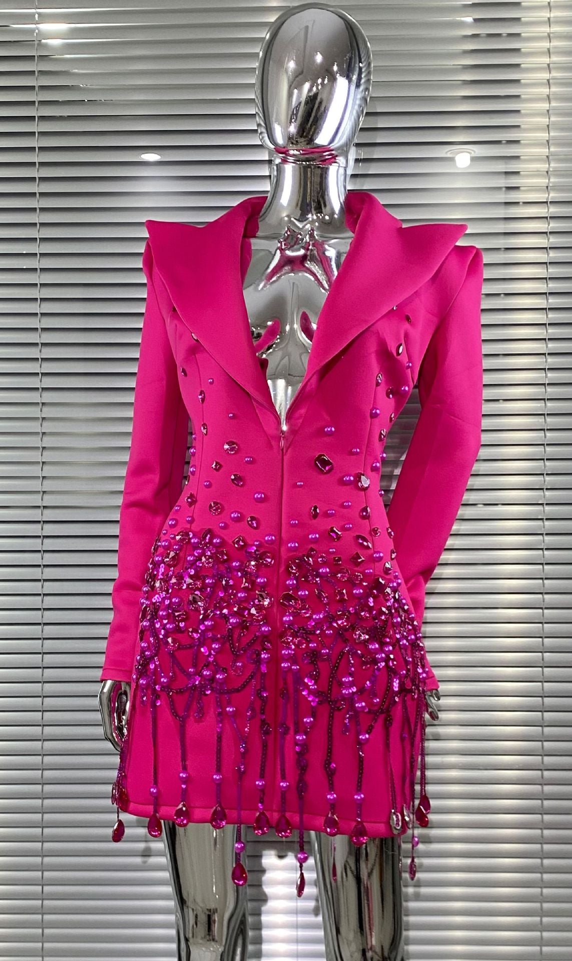 Luxury Rhinestone Sequins Pearl Sexy Low Dresses