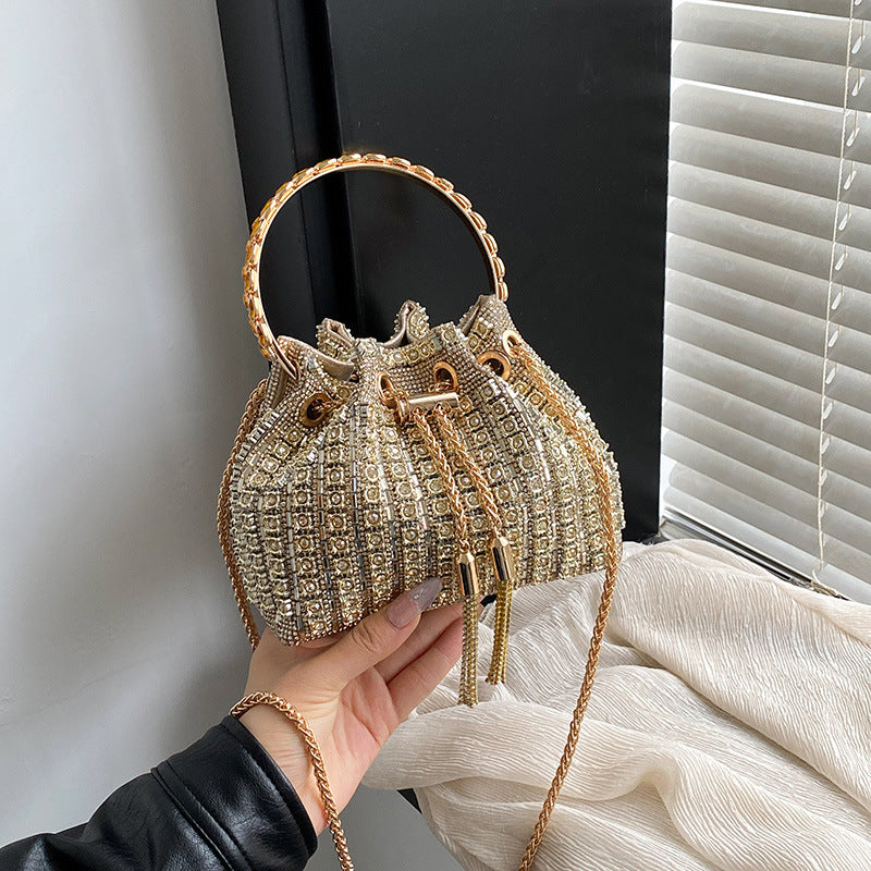 Women's Dinner Refined Rhinestone Chain Simple Fashion Evening Bags