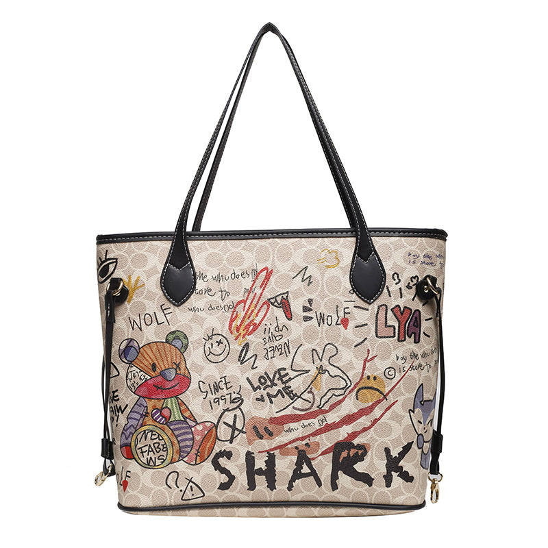 Women's Bear Soft Leather Iti High-grade Fashion Tote Bags