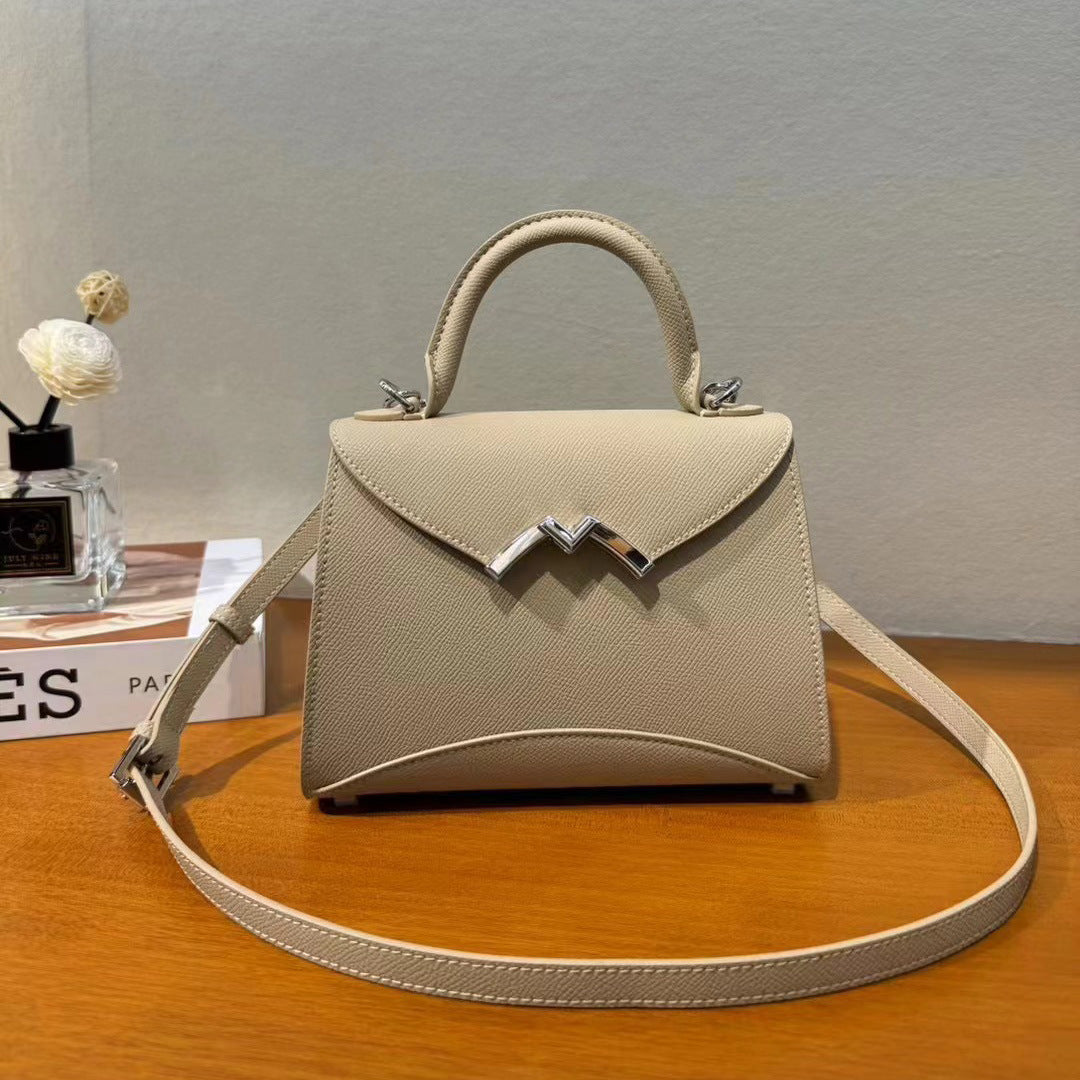 Women's Palm Print Genuine Leather Hand Holding Crossbody Bags