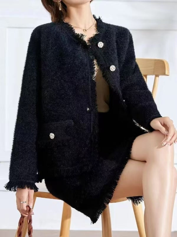 Women's Style Artificial Mink Fur Loose Outer Coats