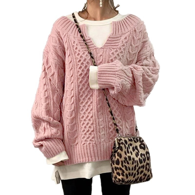 Trendy Innovative Popular Hemp Pattern Casual Sweaters