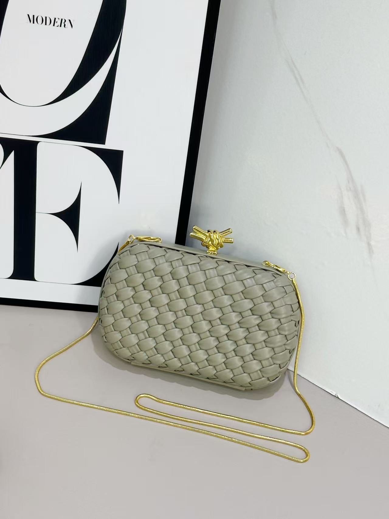 Dinner Woven Box Clutch Layer Leather Original Order Bags