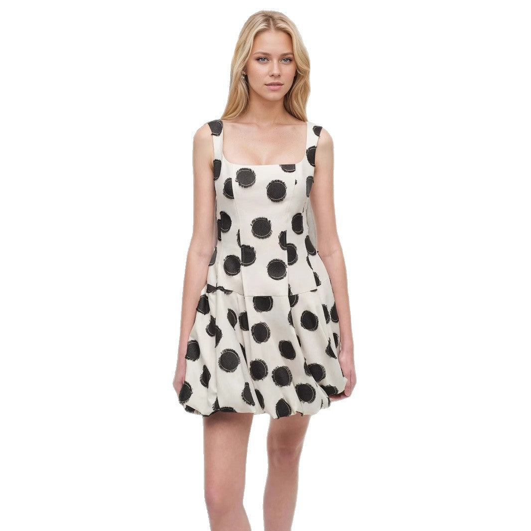 Women's French Elegant White Suspender Dress Summer Dresses
