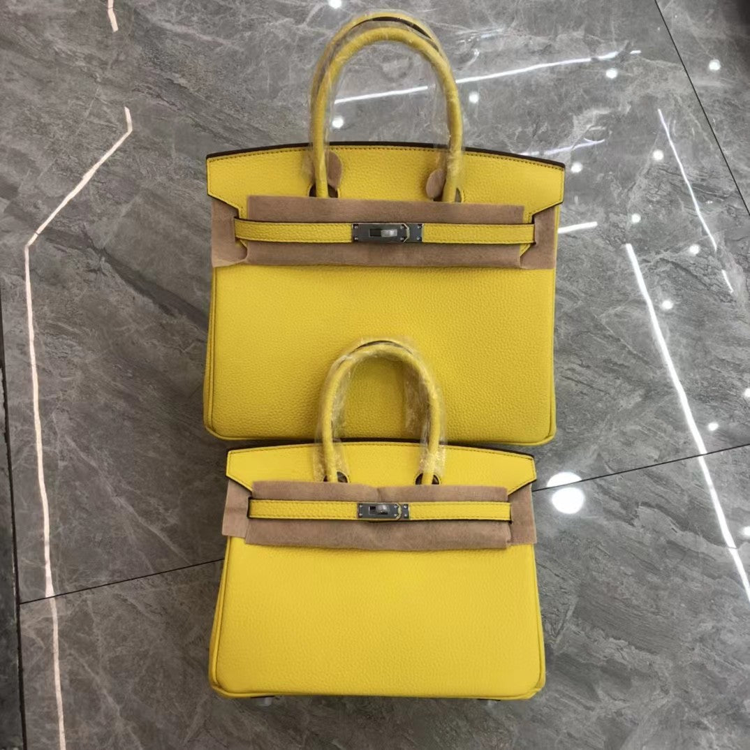 Women's Layer Cowhide Lychee Pattern Leather Kelly Large Handbags