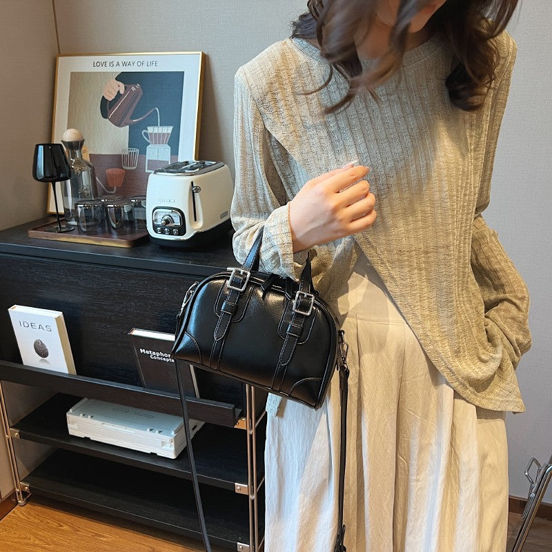 Women's Popular High-grade Autumn Retro Commuter Boston Crossbody Bags