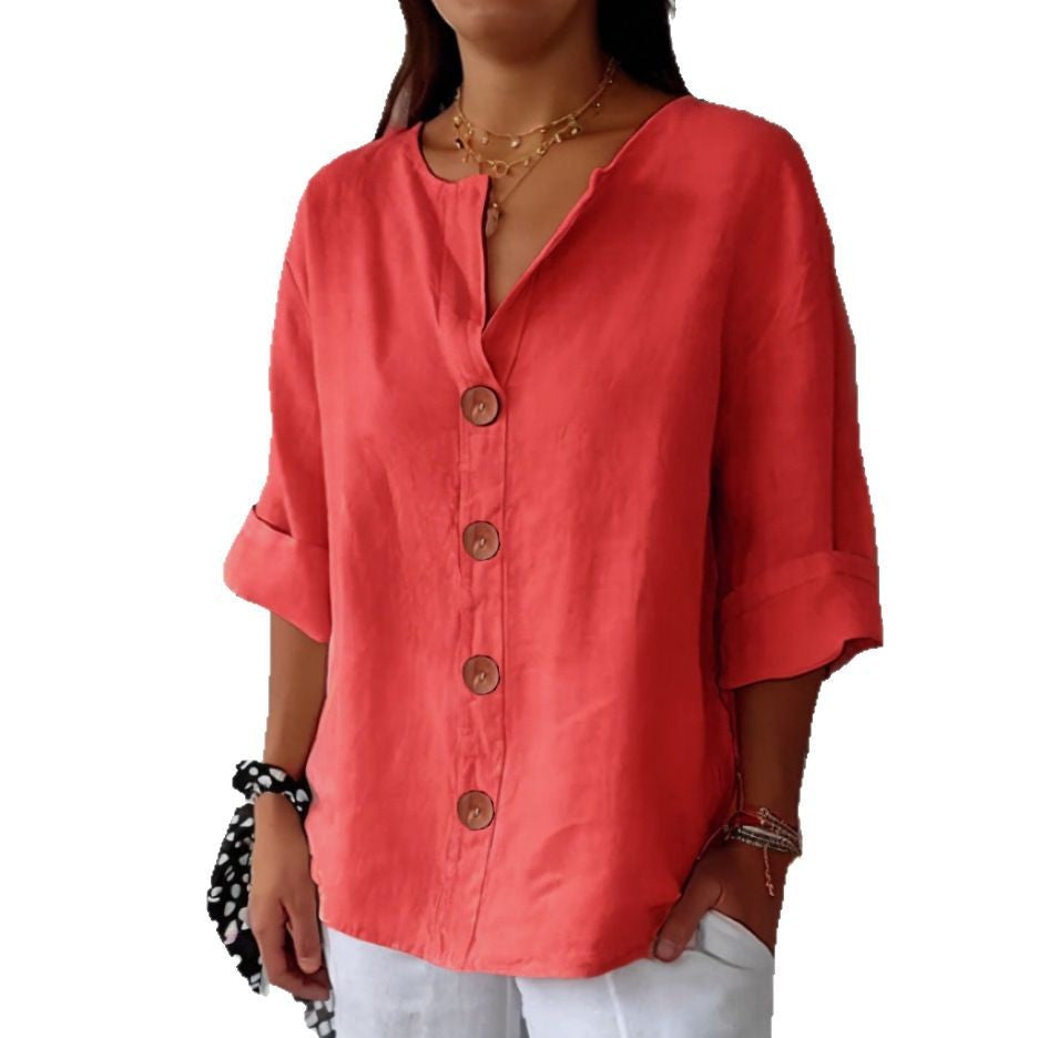 Creative Cool Women's Summer Flyaway Buttons Tops