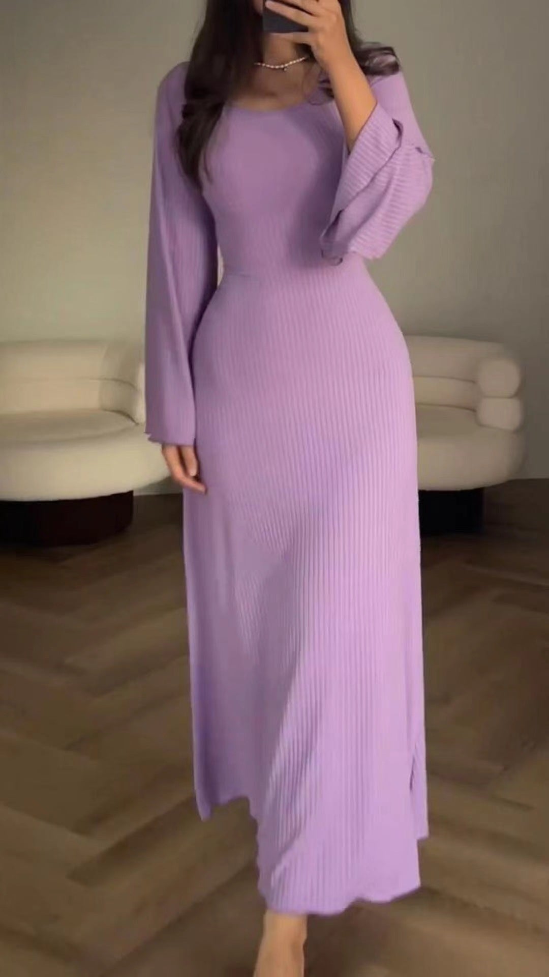 Women's Long Sleeve Loose Leisure Professional Dress