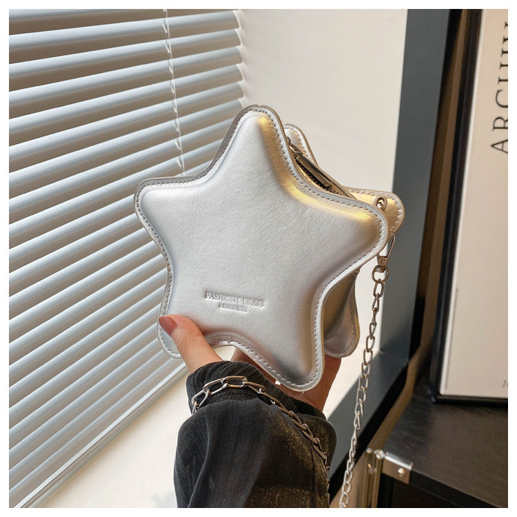 Women's Chain Five-pointed Star Box Fashion Crossbody Bags