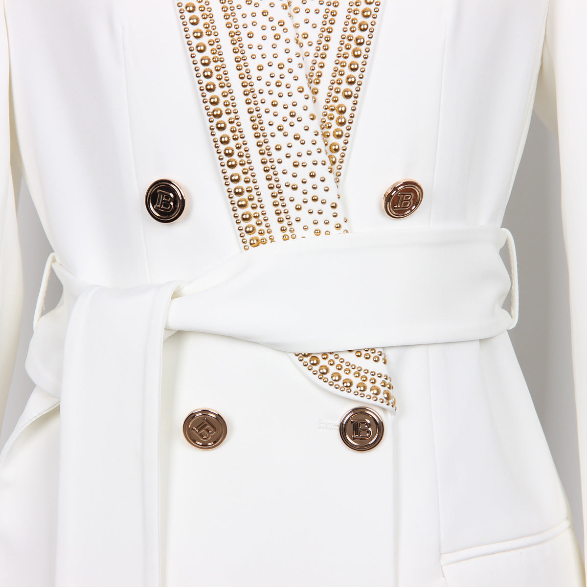 Women's Hot Metal Sheet Series Belt Green Collar Blazers
