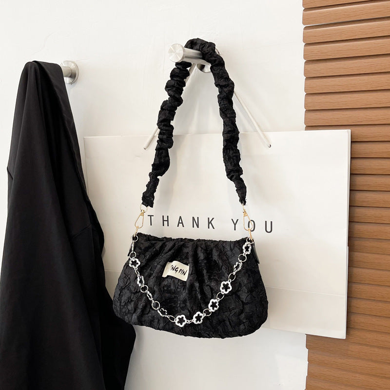 Pleated Cloud Dignified Goddess Underarm Korean Style Shoulder Bags