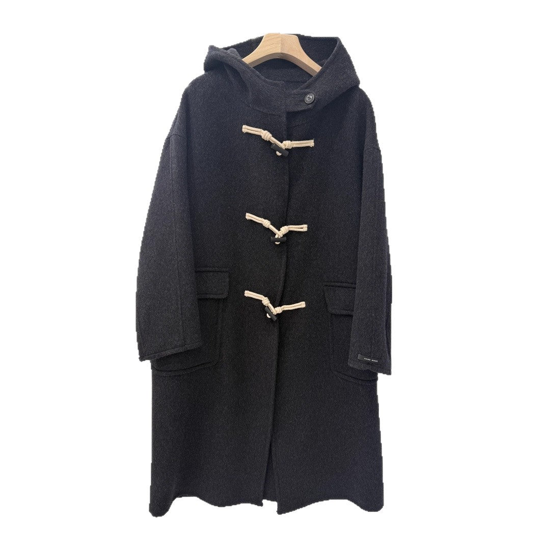Wool Overcoat Female College Style Thick Coats