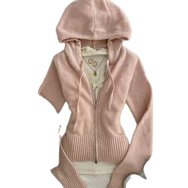 Cut Soft Glutinous Retro Gentle Style Cardigans
