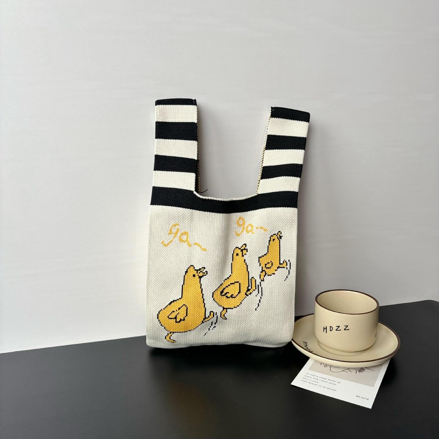 Cartoon Wrist Large Capacity Minority Hand Handbags