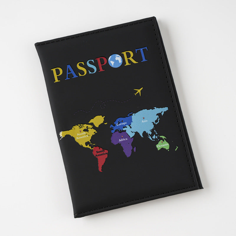 Color Map Passport Cover Storage Ticket Clip Id Package