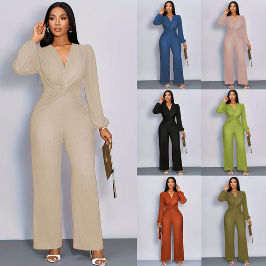 Women's Autumn Solid Color Fashion Leisure Women's Jumpsuit/clothing