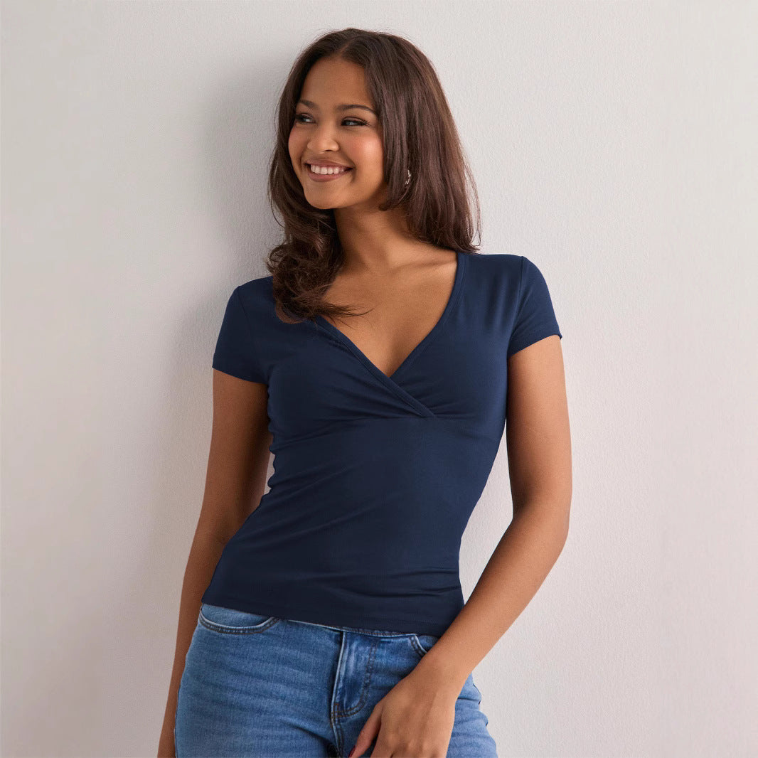 Women's Color Slim Fit Graceful Fashionable Hot Women's T-shirt