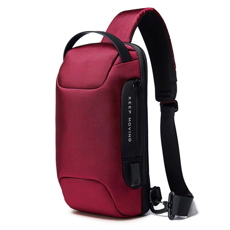 Men's Graceful Mechanical Style Waterproof Printable Men's Chest Bags