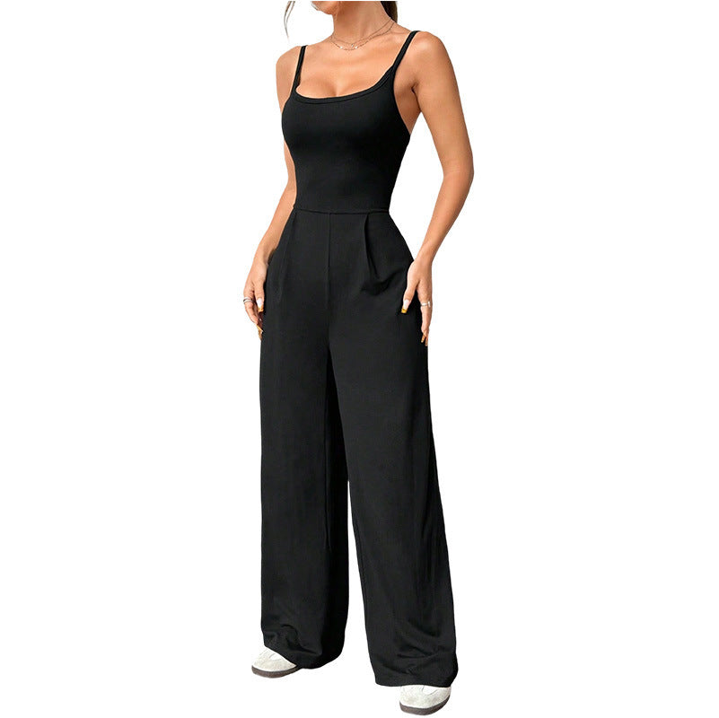 Women's Street Hipster Sling Thin High Waist Women's Jumpsuit/clothing