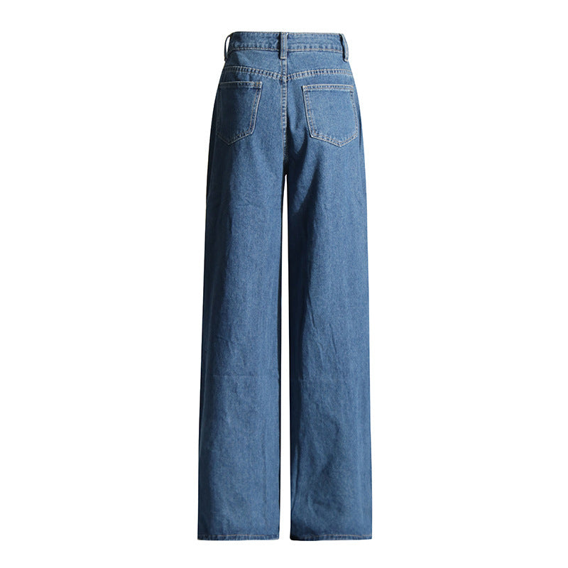 Women's Cool Trendy Trousers High Waist Wide Leg Jeans
